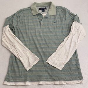 French Connection contrast layered look polo L